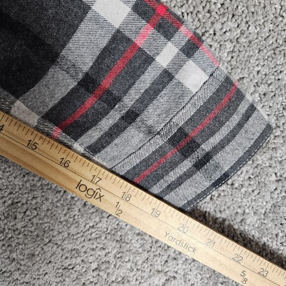 Five Brother Shirt Mens Medium Gray Flannel Pearl Snap Western Work Cowboy - Picture 10 of 11